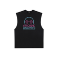 Unisex Raw Edge Cotton Tank Top – Bull Graphic & "Continue" Back Print | Streetwear Gym Sleeveless Tee