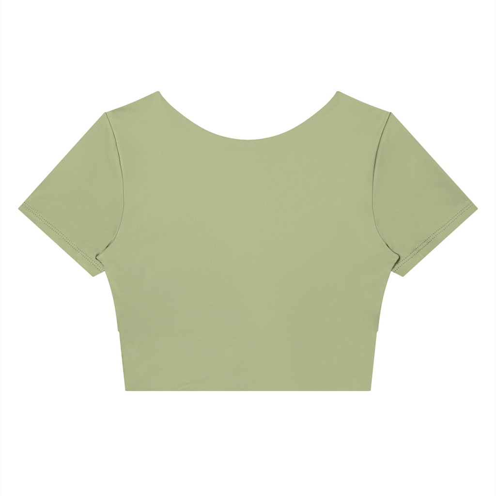Women's "Final Boss" Panelled Crop Yoga Tee
