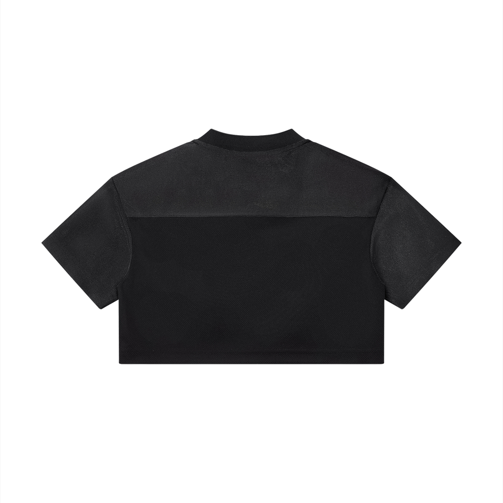 Women's "Retro Gamer" Cropped Paneled V-Neck Jersey