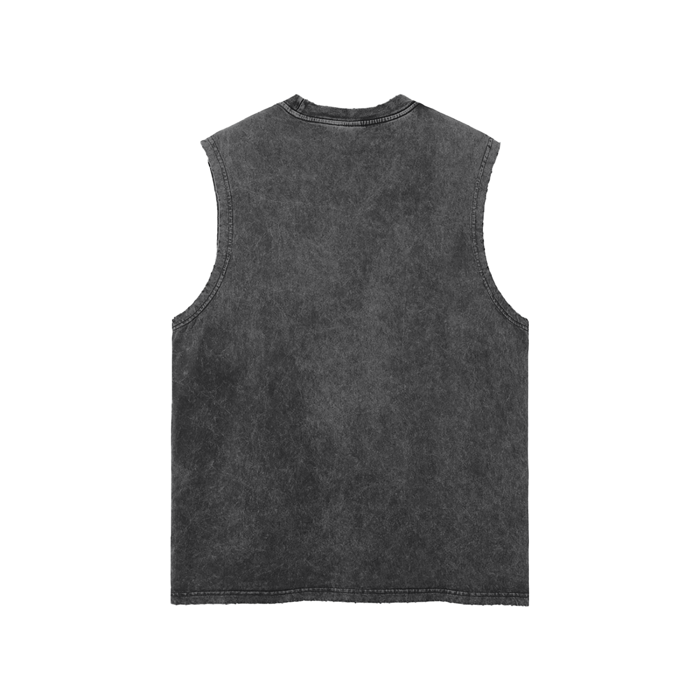 +1UP Strength Snow-Washed Frayed Hem Tank Top