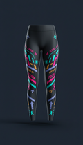 Orange Stat Icon Leggings