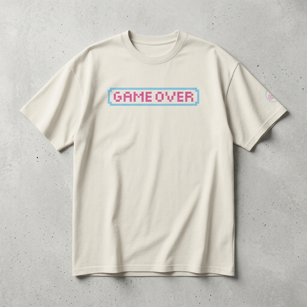 Game Over Oversized Gym T-Shirt | Heavyweight Pump Cover
