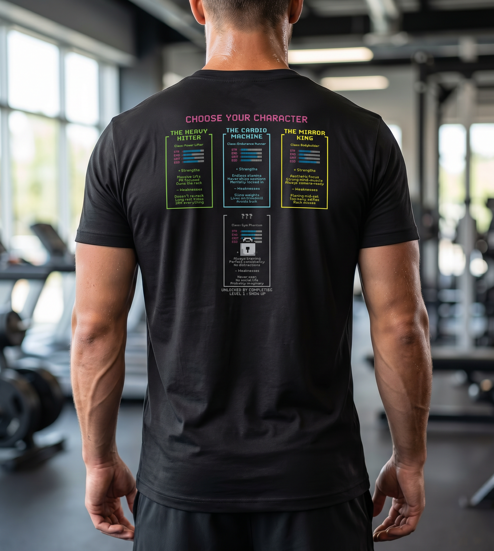 Choose Your Character Performance Tee – Gym & Training T-Shirt