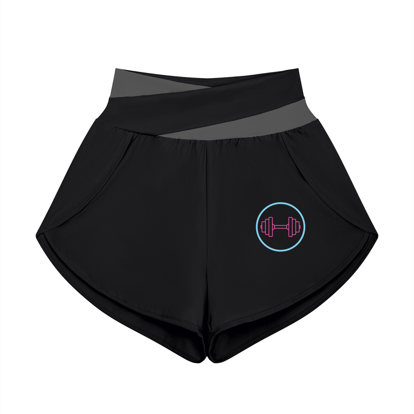 Apex Panelled High-Waist Performance Shorts