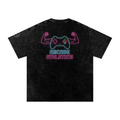 Snow Washed Oversized Cotton T-Shirt