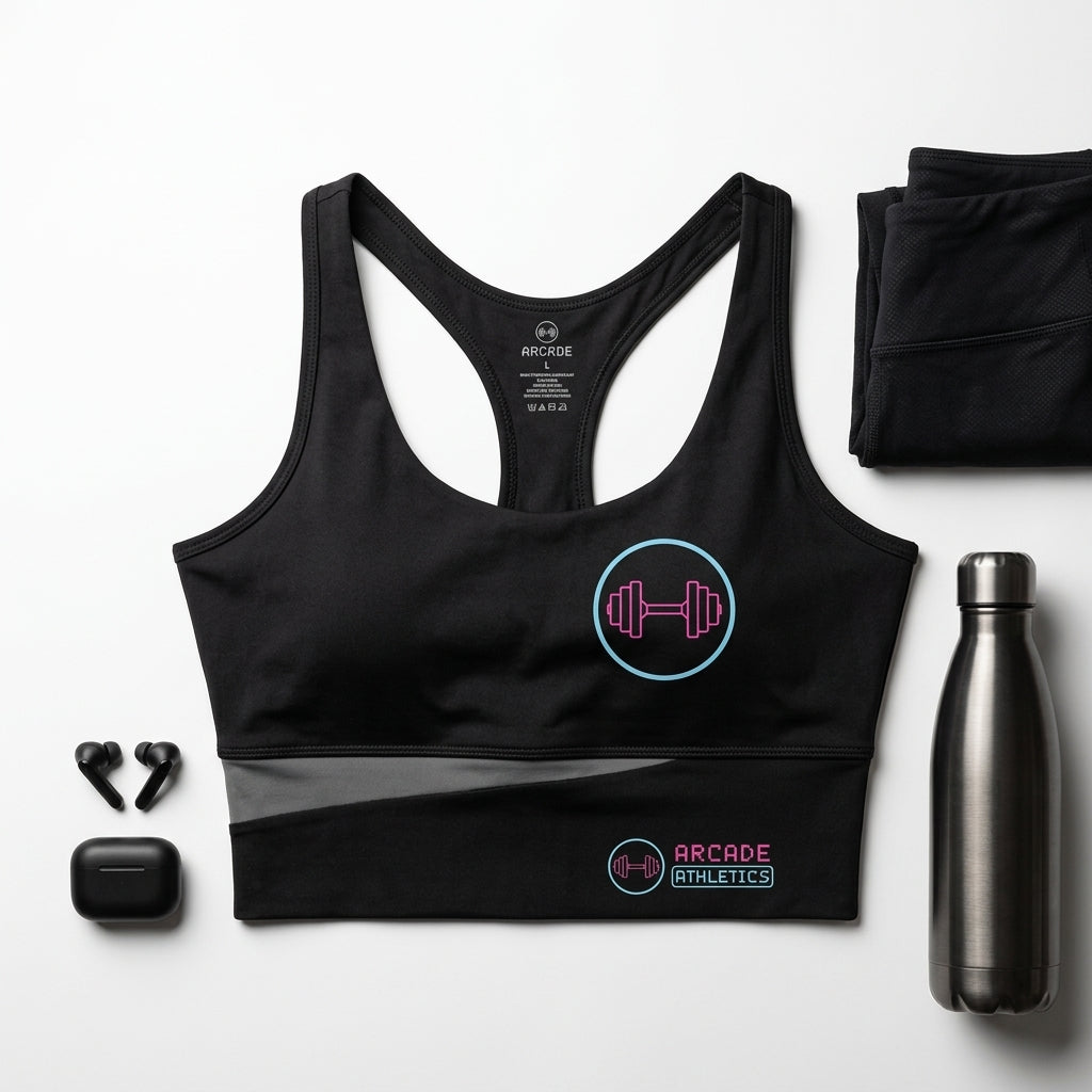 Racerback crop tank — Performance Flat Lay | Generated by Modelize